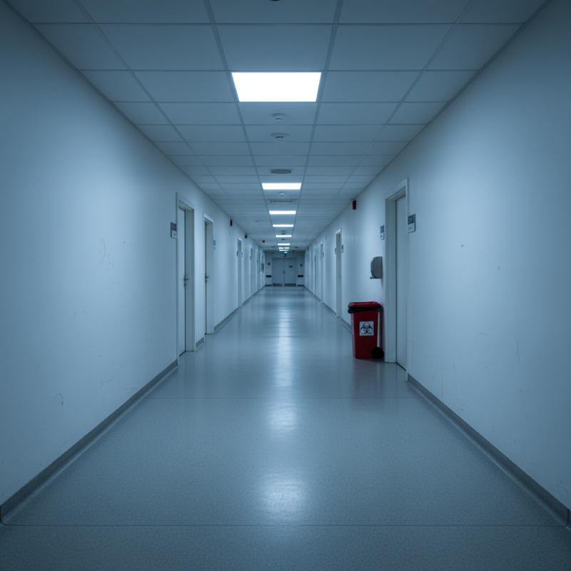 Cold sterile hospital corridor